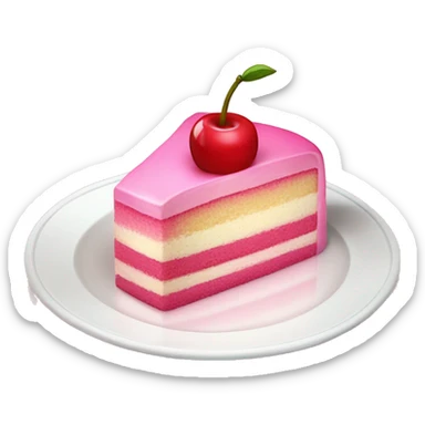 pinkCherry cake in Table， sticker
