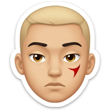 Bad boy met liteken op wang sticker