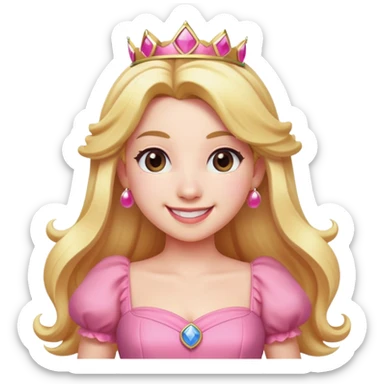 Princess Peach from Mario Bros sticker