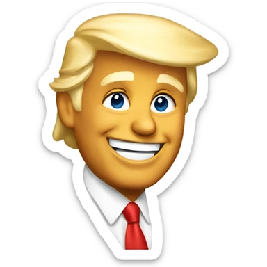 Donald trump pointing and laughing sticker