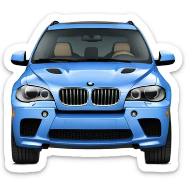 Blue 2010 BMW X5M sticker