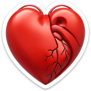 Toxic red Heart
 sticker