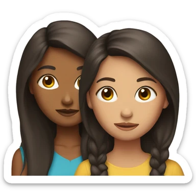 Two American brunette sisters  sticker