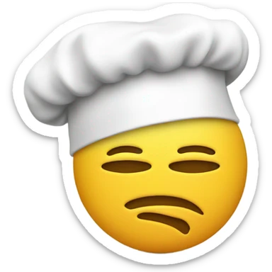Kissy face emoji with a chefs hat on  sticker
