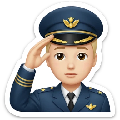 a combination of these two emojis: 🫡🥲 sticker