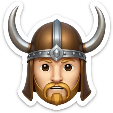Viking helmet with horns sticker