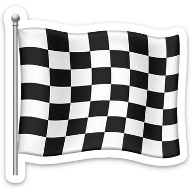 racing flag, checkered, simple, minimal sticker