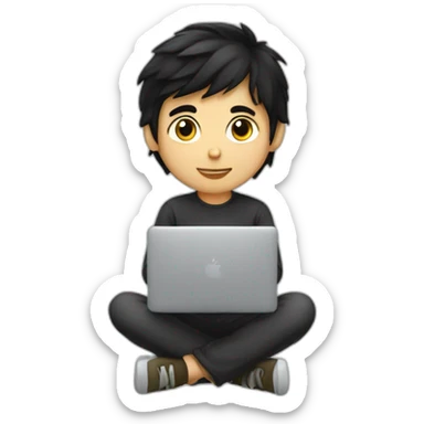 beautiful-programmer-boy-with-black-hair-working-with-macbook sticker