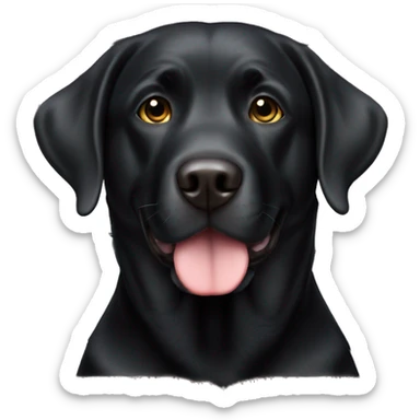 Male English Black Lab sticker