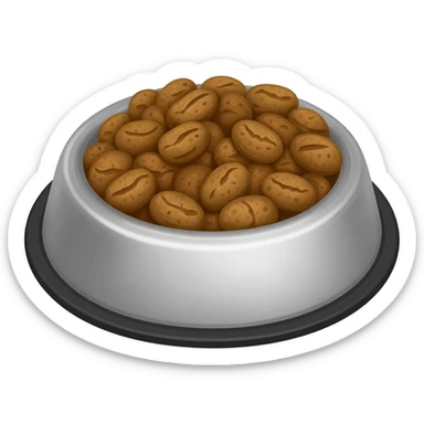 Cat food bowl sticker