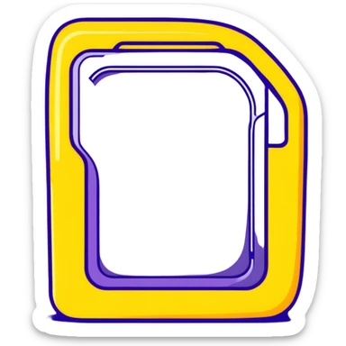 Purple Text saying “WANT” sticker