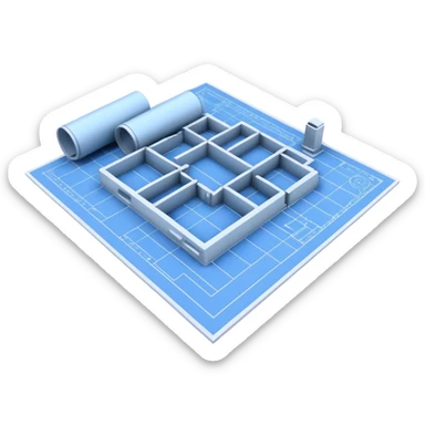 architecture plan sticker