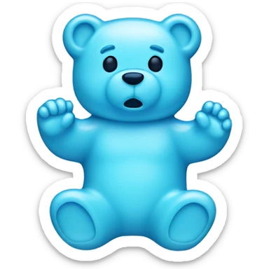 Light blue gummy bear sticker