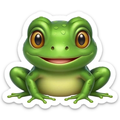 Cute Froggy with almond eyes sticker