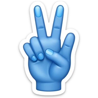 Blue middle finger ￼ sticker