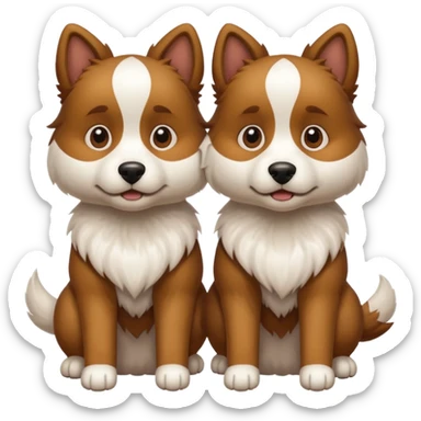 two-headed dog sticker