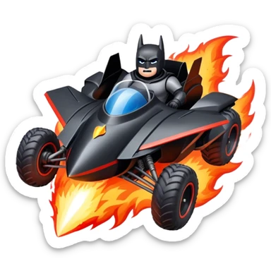 ATV QUAD batmobile rocket at take-off in fire france ! sticker