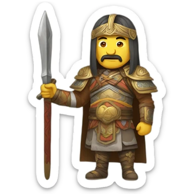 Atilla and Genghis Khan sticker