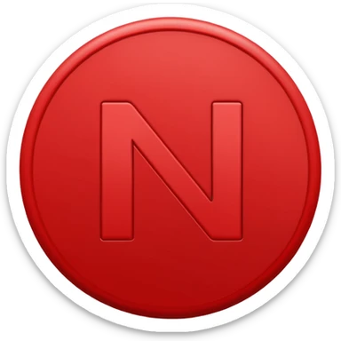 Ⓜ️ exactly like this only letter N but in red circle  sticker