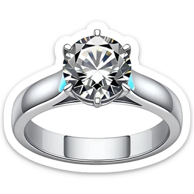 glitter white diamond married ring sticker