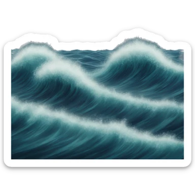 black sea waves sticker