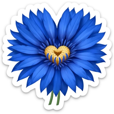 blue cornflower heart emoji sticker