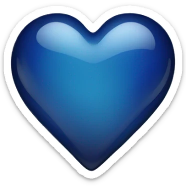 Dark blue glass heart  sticker