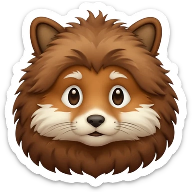A furry thinking emoji sticker