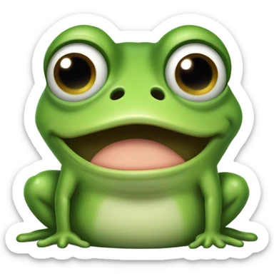 Unhappy frog sticker