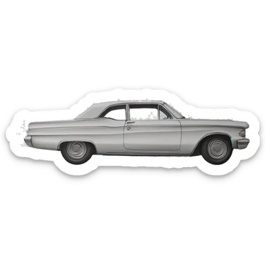 Car emoji drawn in pencil sticker