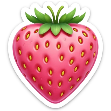 Corazón rosa fresa sticker