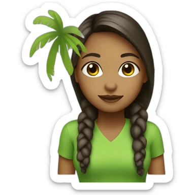 girl-with-green coconut sticker