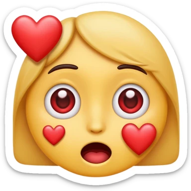 Emoji shocked in love with what the face sees sticker