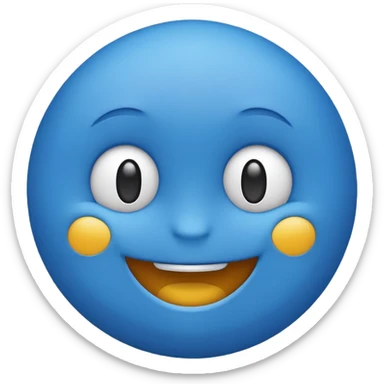 Blue emoji meme sticker