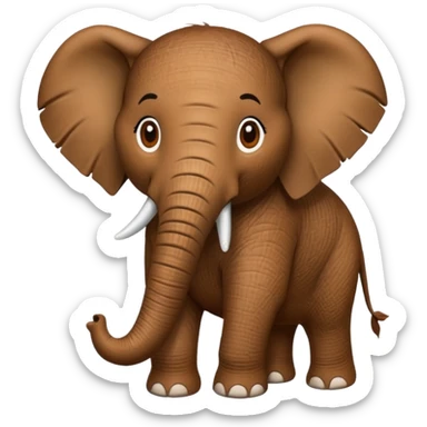 Elefante con cuerpo de coco sticker