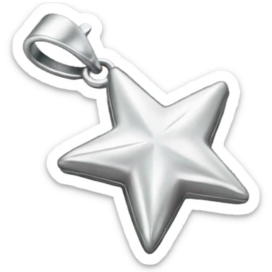 silver star charm sticker