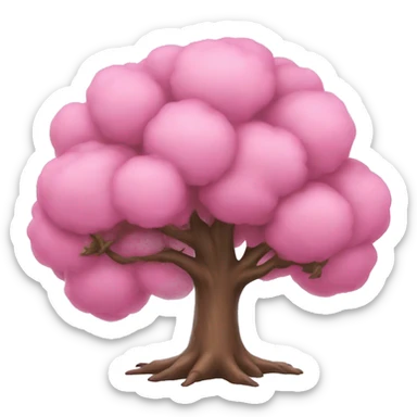 tree pink sticker