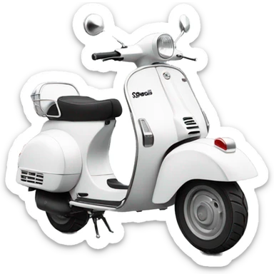vespa white cute sticker