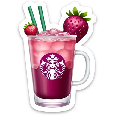 Starbucks Strawberry açaí lemonade drink  sticker