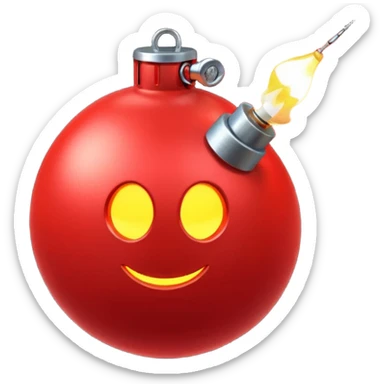 red bomb sticker