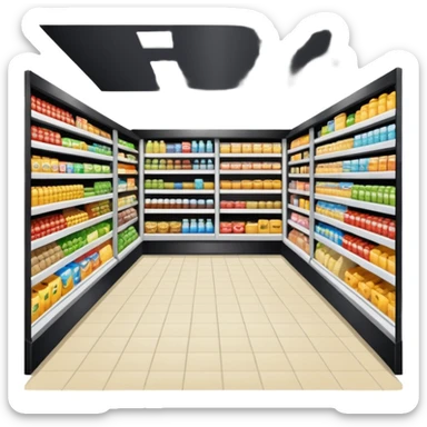 supermarket business sticker