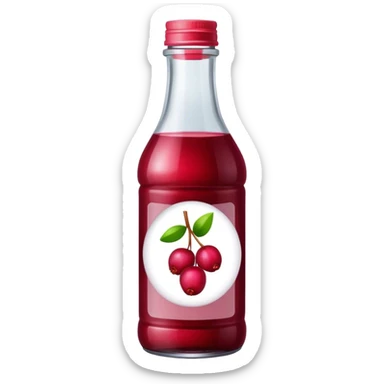 Bottle cranberry juice sticker