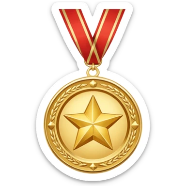 Médaille du courage Cerballiance version cartoon sticker