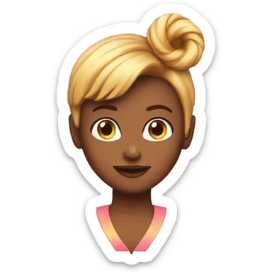 power donut hairdo sticker