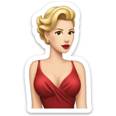 Scarlett Johansson in a cocktail dress sticker