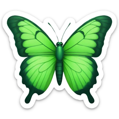 green butterfly  sticker