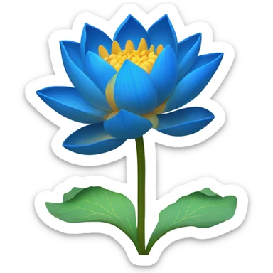 Blue lotus sticker