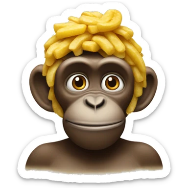 Monkey im Mac donalds ordering mc banan sticker