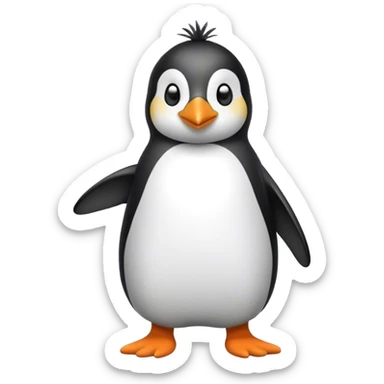 Penguin wearing socks sticker