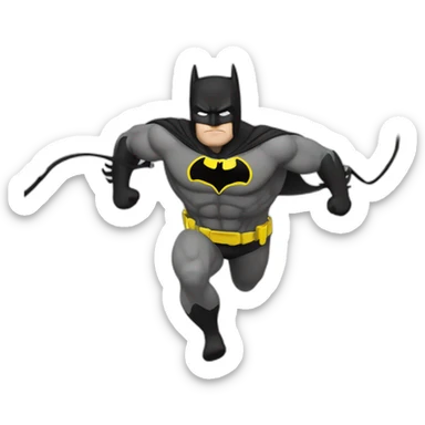 batman doing exercise with a TRX sticker